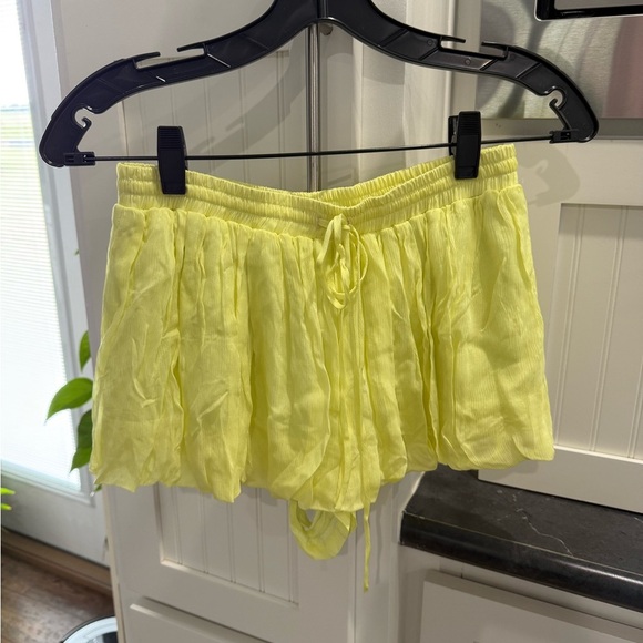 NWOT Amanda Uprichard Yellow/green Bubble Mini Skort Small - Picture 2 of 4